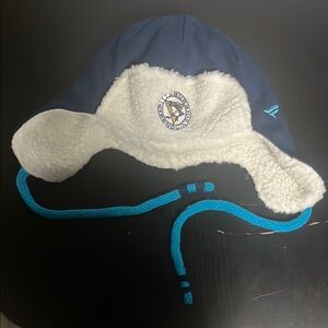 Pittsburgh Penguins Navy and White Fleece Trapper Hat